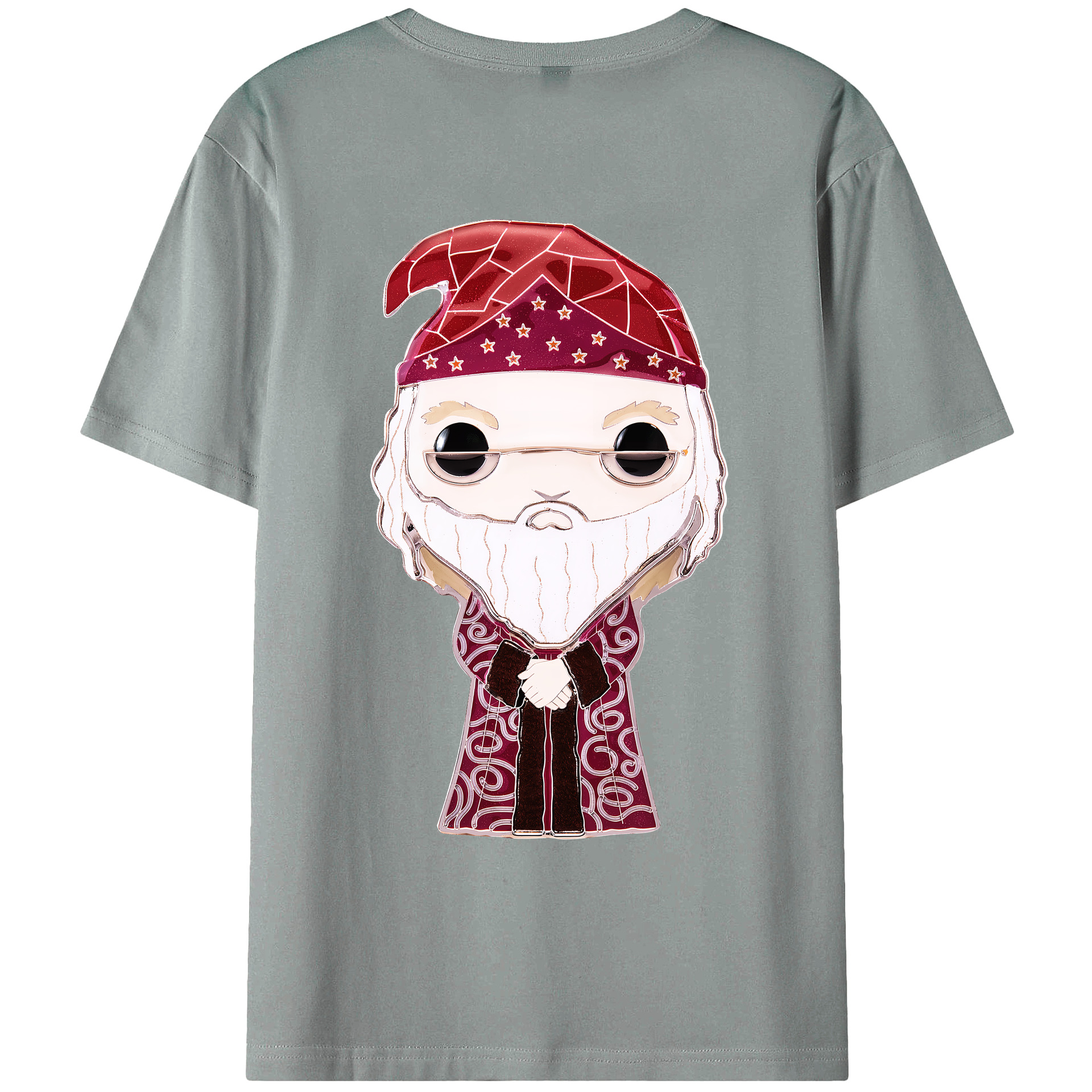 （画像用） Harry Potter ハリー・ポッターシリーズ 綿100％ メンズ半袖Tシャツ（バックプリント） 通気性